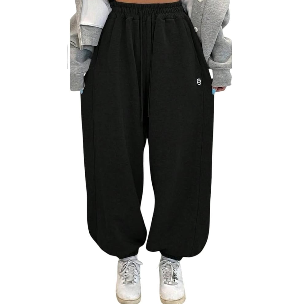 Siyah Unisex Oversize Jogger Eşofman Altı