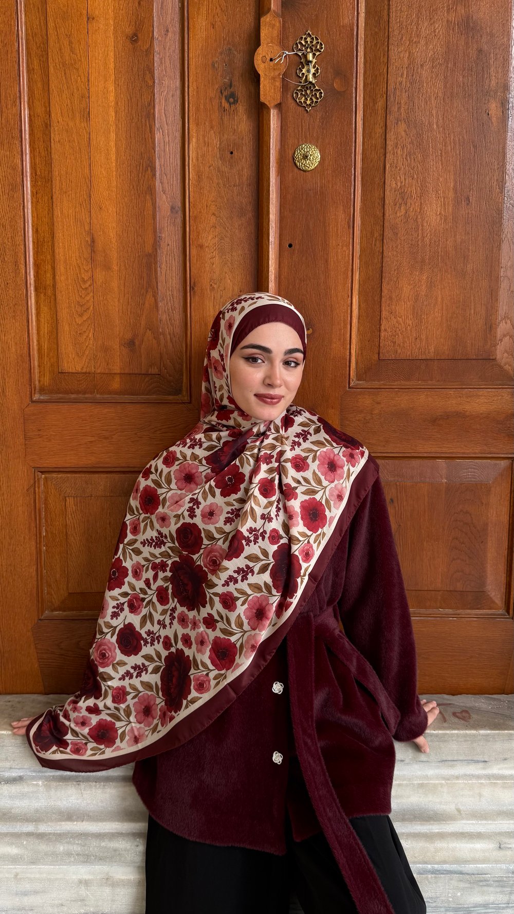 Arve Şal - BordoArve Şalrosen design