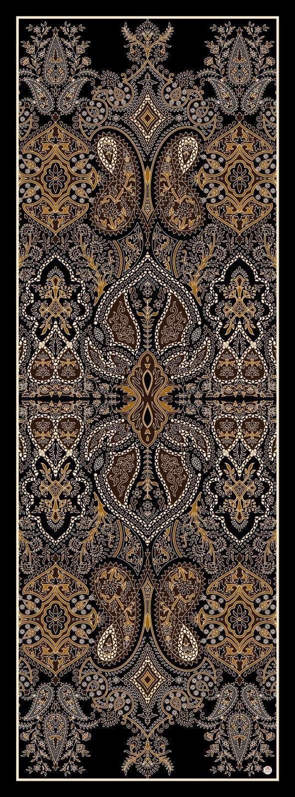 Etnik Desen SiyahDesenli Şalrosen design