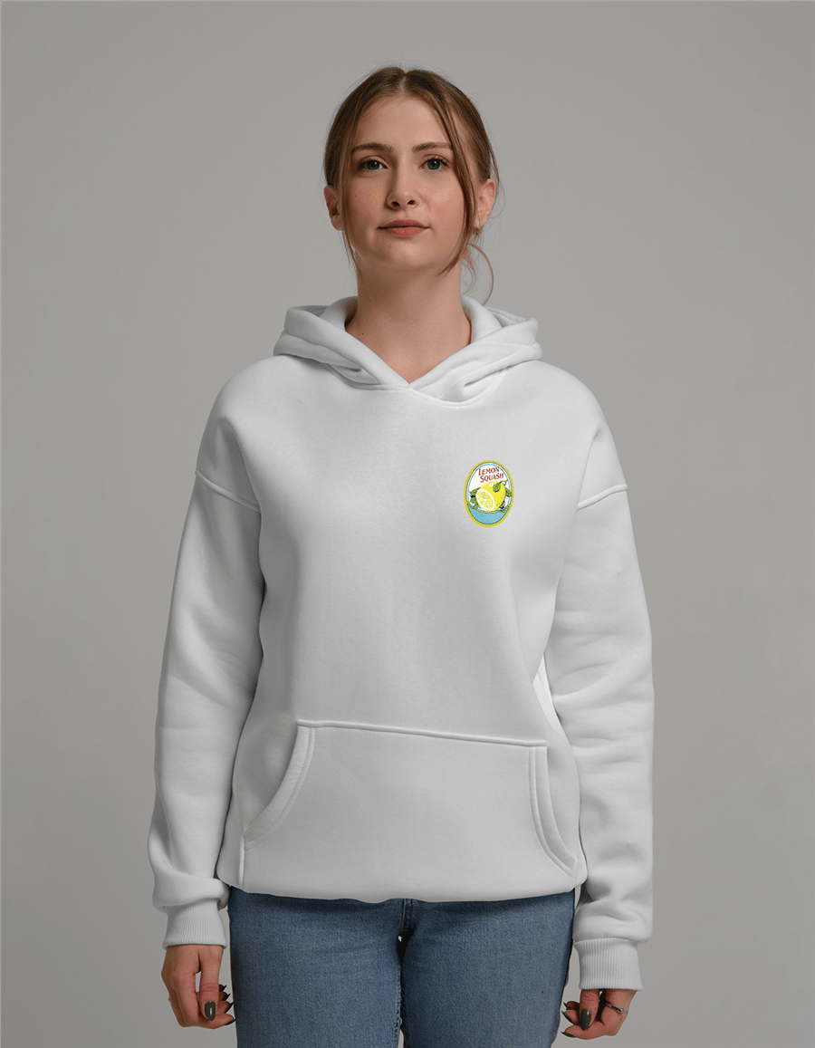 Lemon Squash Baskılı Unisex Kapüşonlu Sweatshirt
