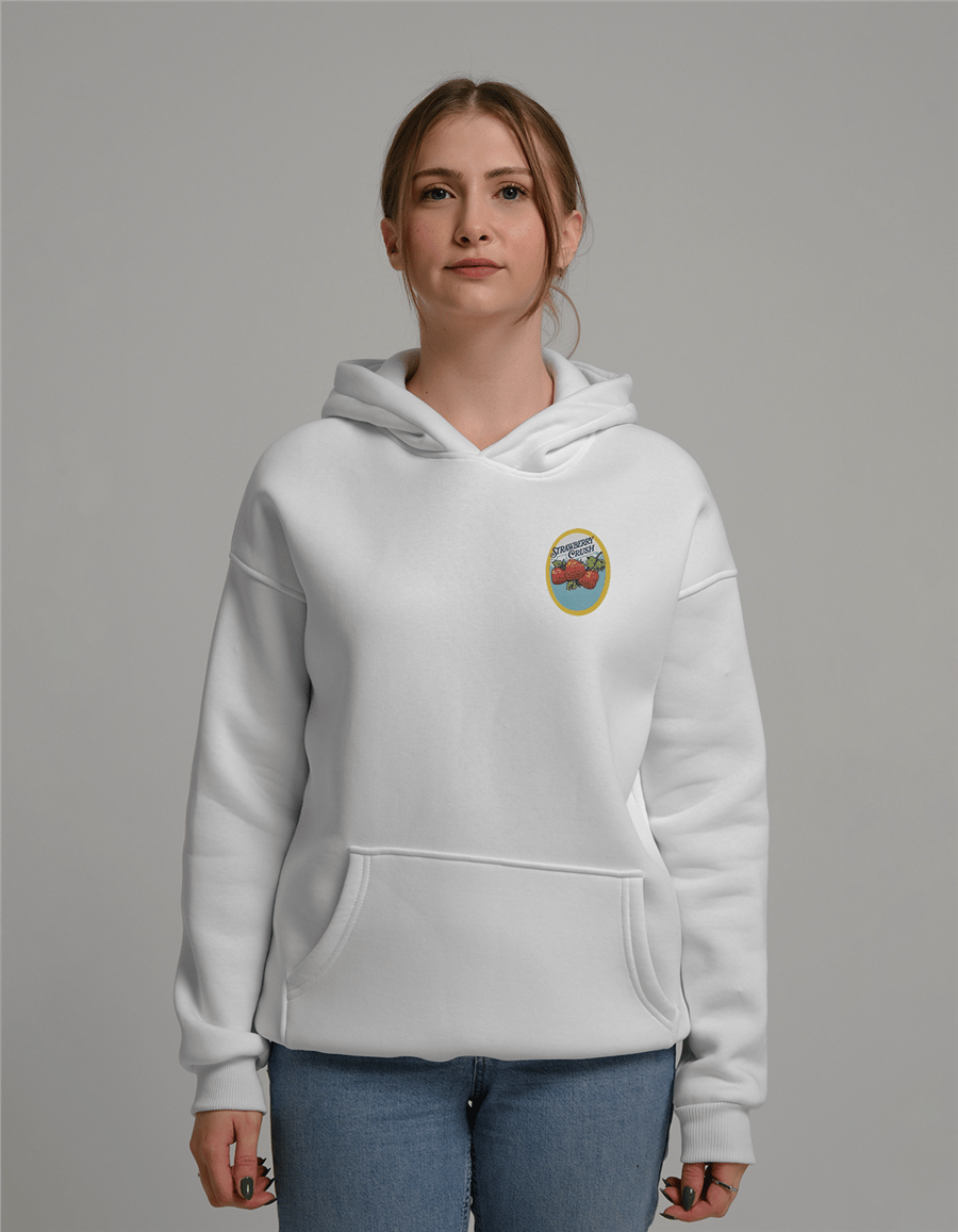 Strawberry Crush Baskılı Unisex Kapüşonlu Sweatshirt