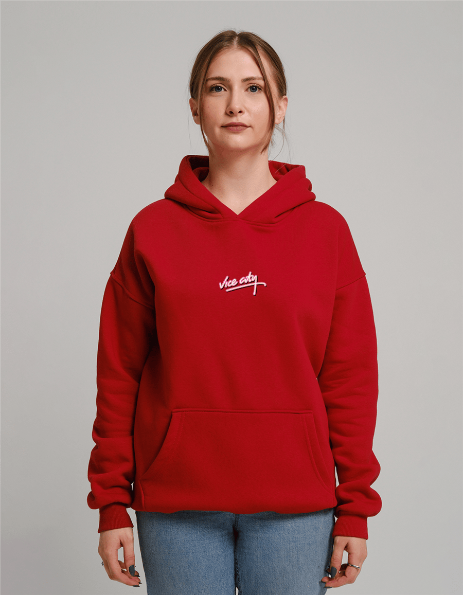 Vice City Baskılı Unisex Kapüşonlu Sweatshirt