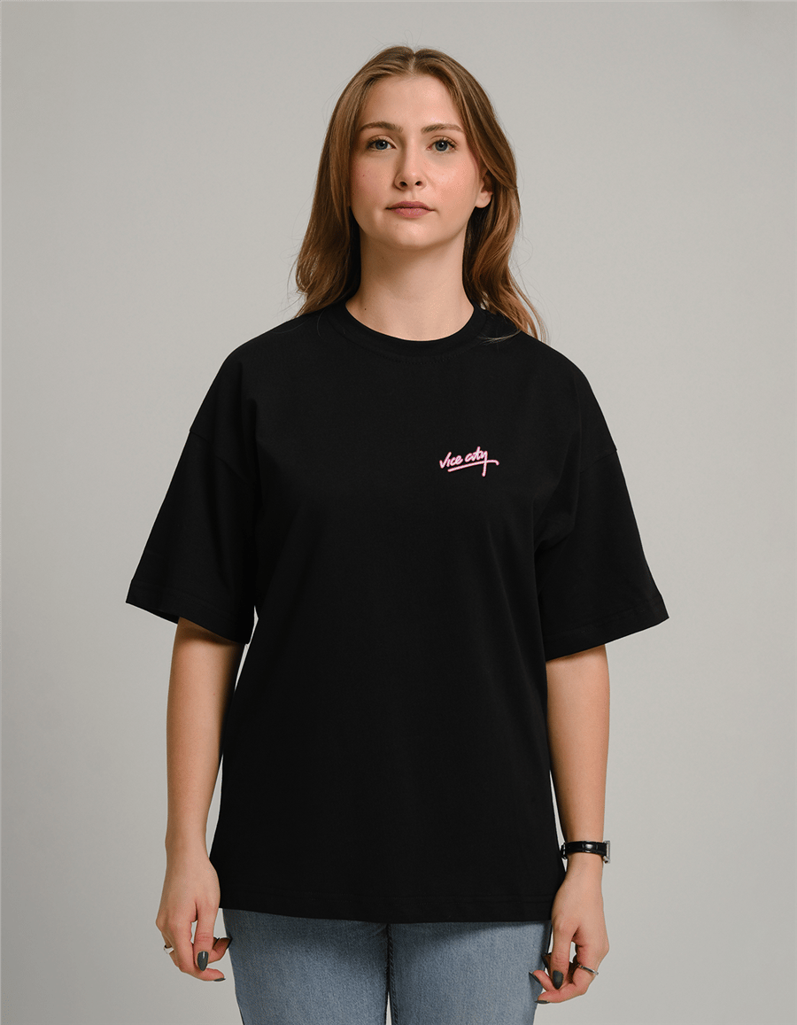 Vice City Baskılı Unisex Oversize T-Shirt