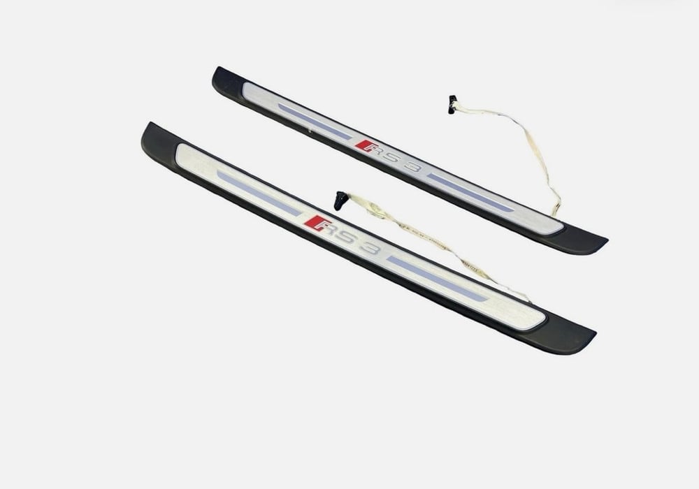 2022-2026 AUDI RS3 8Y FRONT LEFT RIGHT DOOR SILL TRIM PANEL PLATE SET