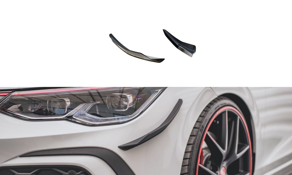 MAXTON VW-GO-8-GTI-CAN1 Front Bumper Wings (Canards) Volkswagen Golf GTI Mk8