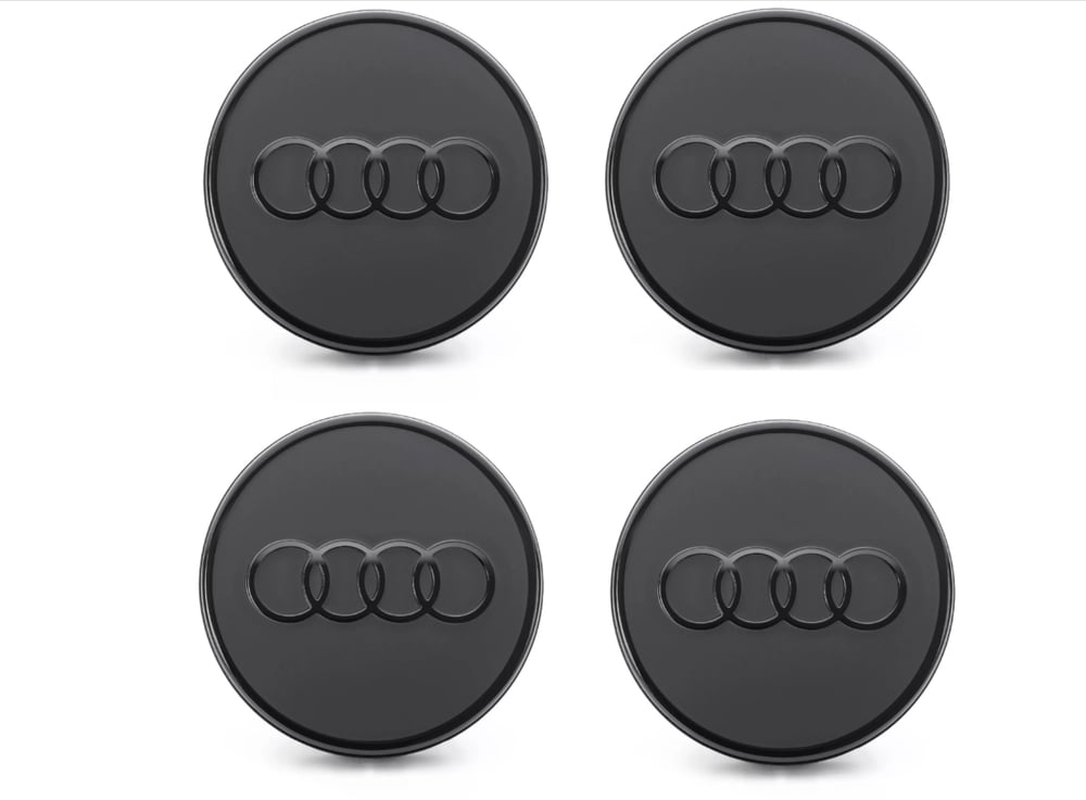 Orijinal Audi Siyah Jant Göbeği Kapağı Seti (4 Adet)