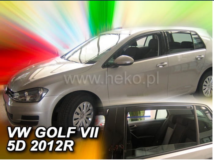 TEAM HEKO 31194 Wind deflectors VOLKSWAGEN Golf VII 5d 2012-2020 hatchback (rear deflectors included)