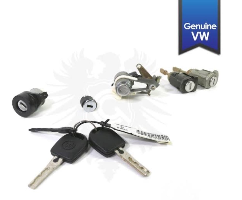 vw 111241158762 VW Mk4 Golf Jetta Valet Key Door Ignition Lock Cylinder Tumbler Set