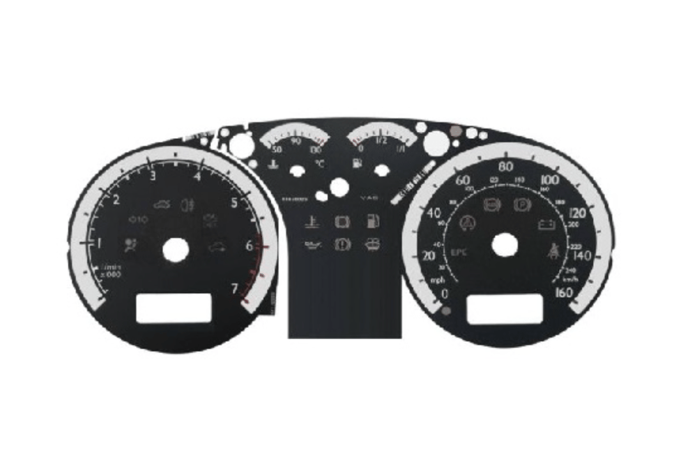 vw 5055943112018 Cluster Clock Overlay Instrument For VW Golf Mk4 / Bora - IMMO 01 (AGU)
