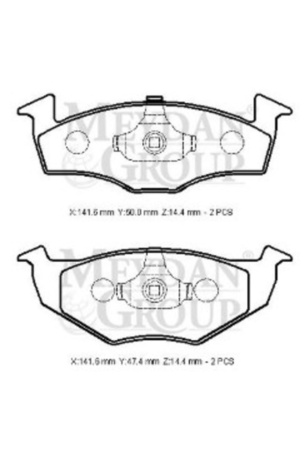 Seat Ibıza- 93-96 Ön Fren Balatası (DİSK) (141,6X50X16,48-141,6X47,4X16,48) Oem No: 1h0615106e Uyuml