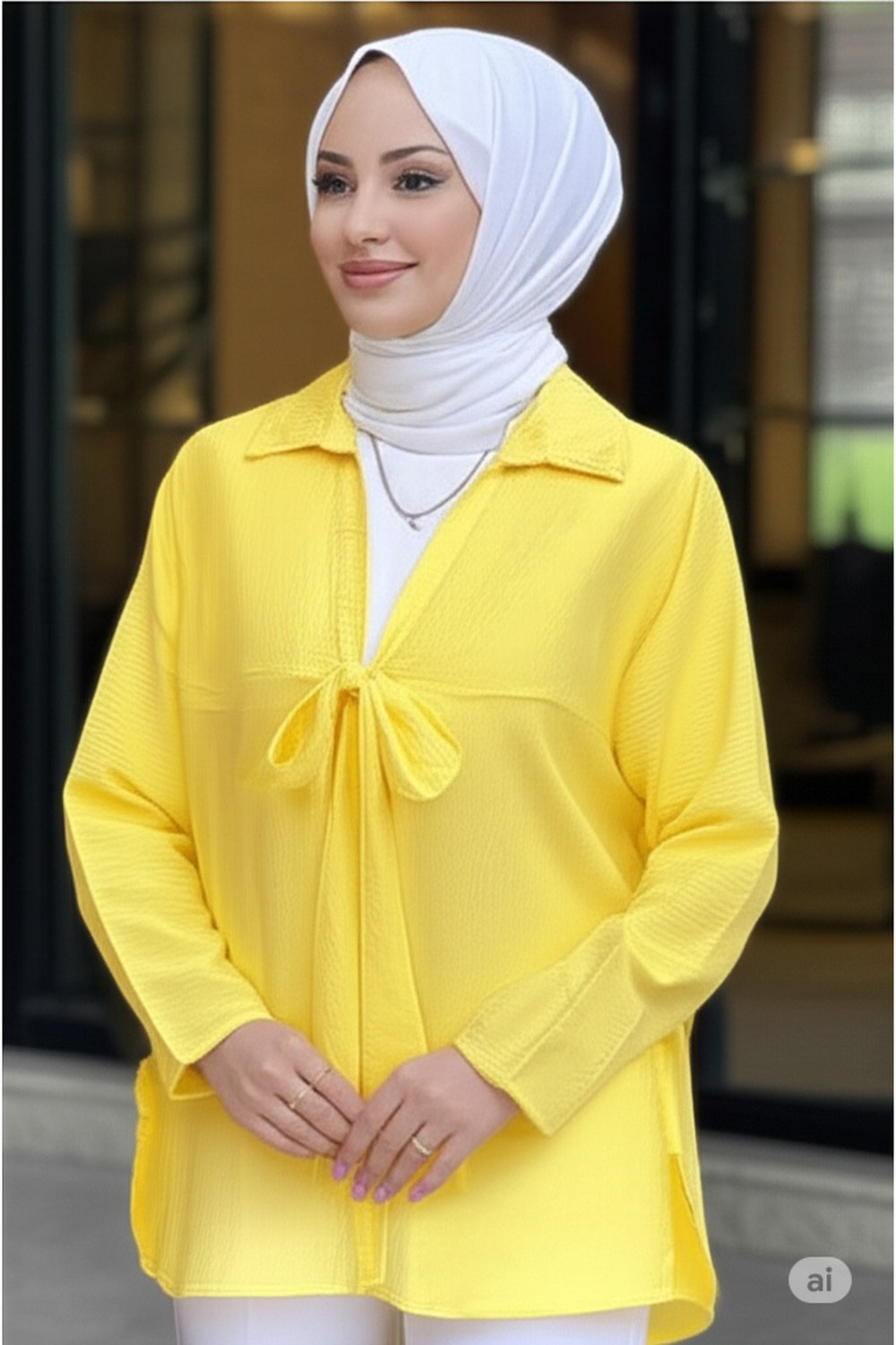 Kadın Fiyonk Detaylı Kimono