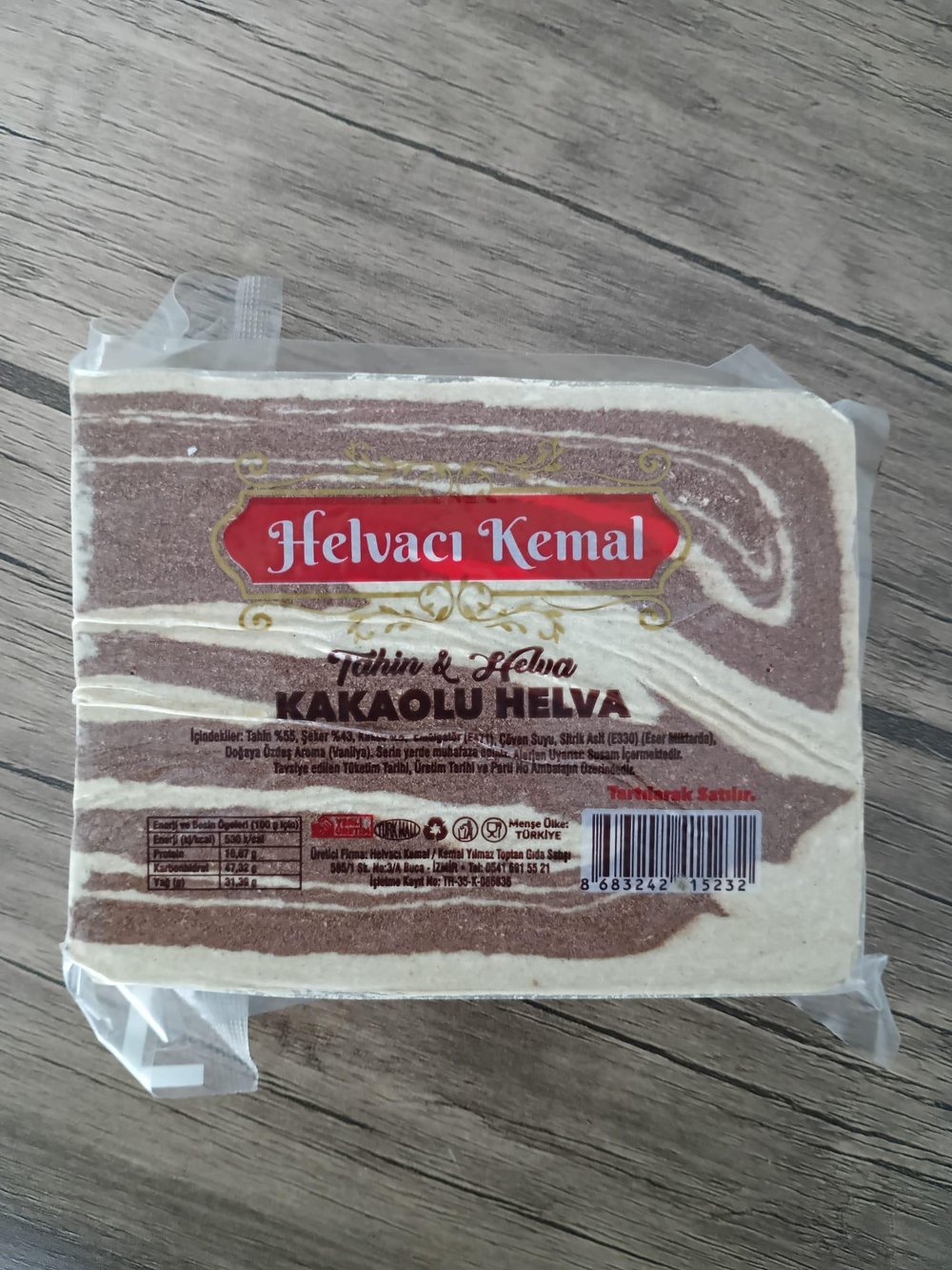 Helvacı Kemal Kesme Kakaolu Helva 500 Gr