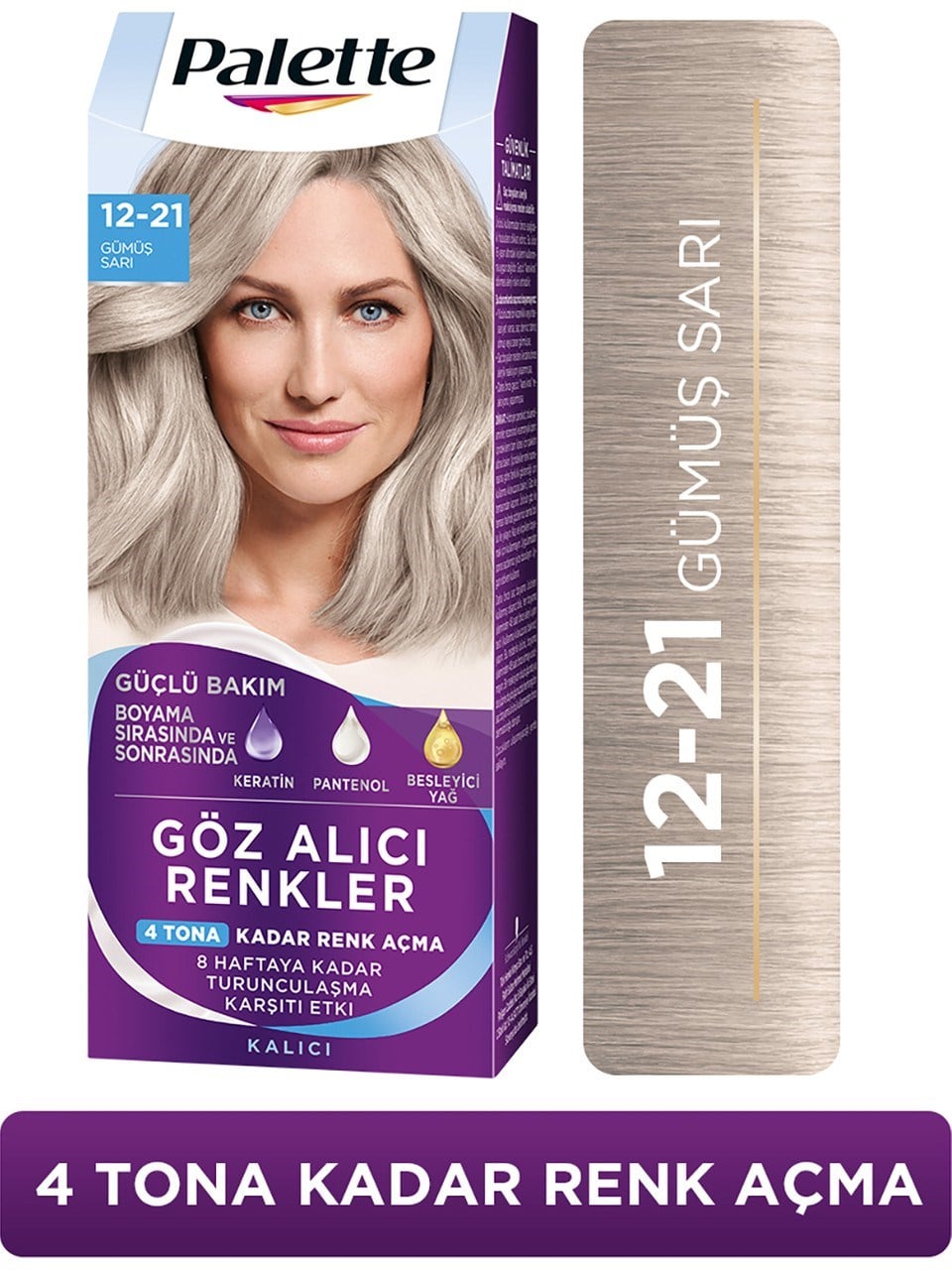 Palette Göz Alıcı Renkler 50 Ml 12-21 Gümüş Sarı
