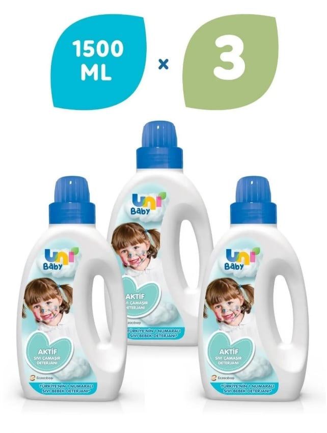 Uni Baby  Bebek Çamaşır Deterjanı 1500*3 Adet