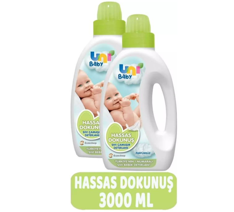 Uni Baby Hassas Dokunuş Sıvı Çamaşır Deterjanı 1500 ml 2 Adet