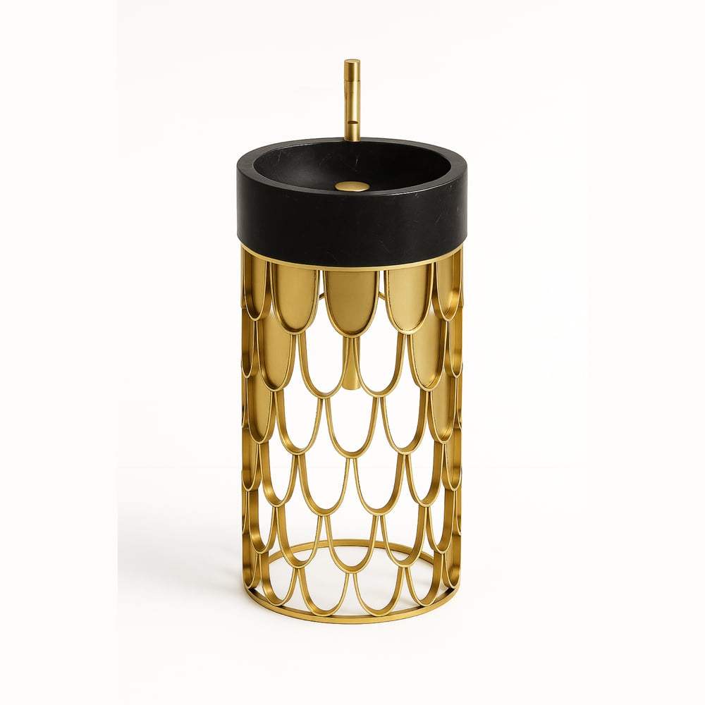 AUREA SCALE — Brass & Marble Basin