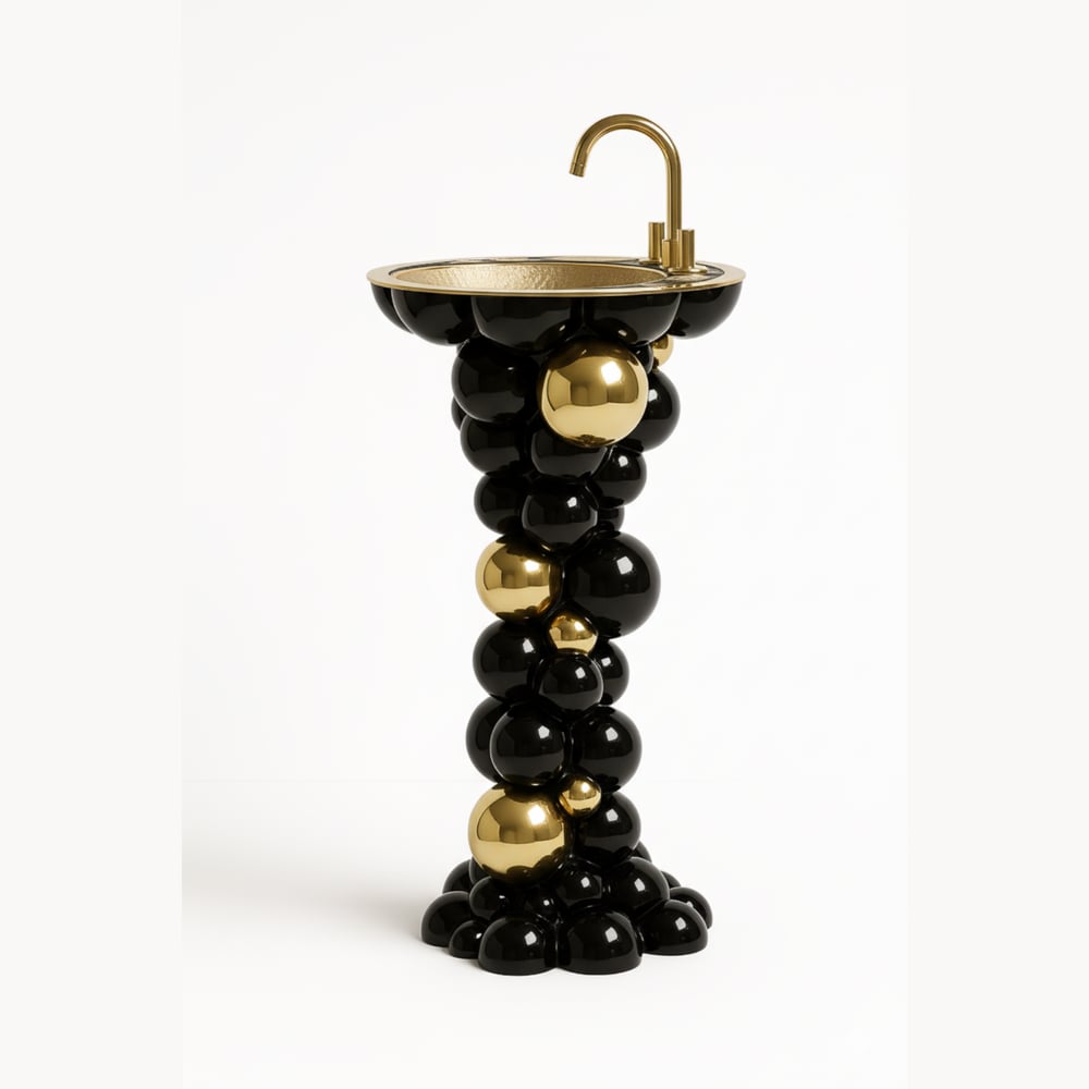 ORBIS NOIRE — Sculptural Marble Basin
