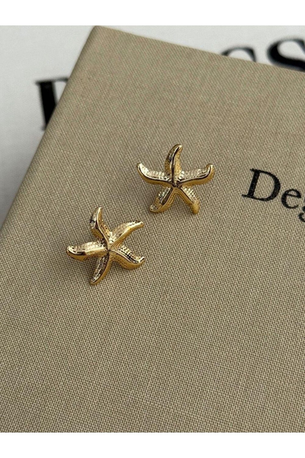 Küçük Boy Deniz Yıldızı Altın/Gold Küpe