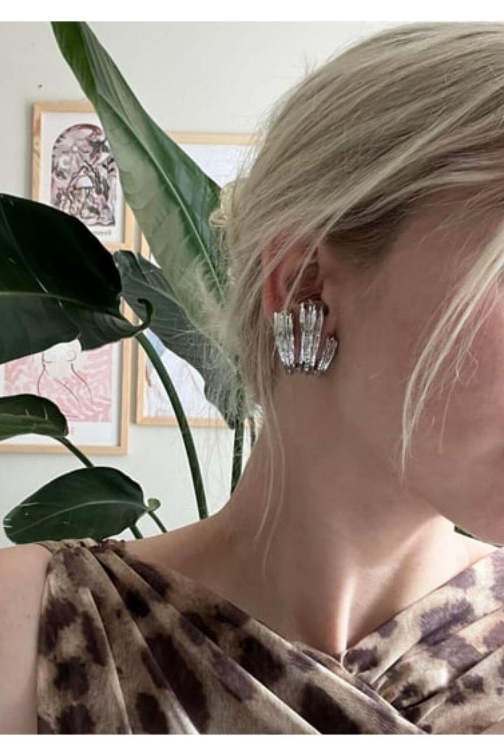 Trend Model Cuff Wild Üçlü Tasarım İthal Küpe