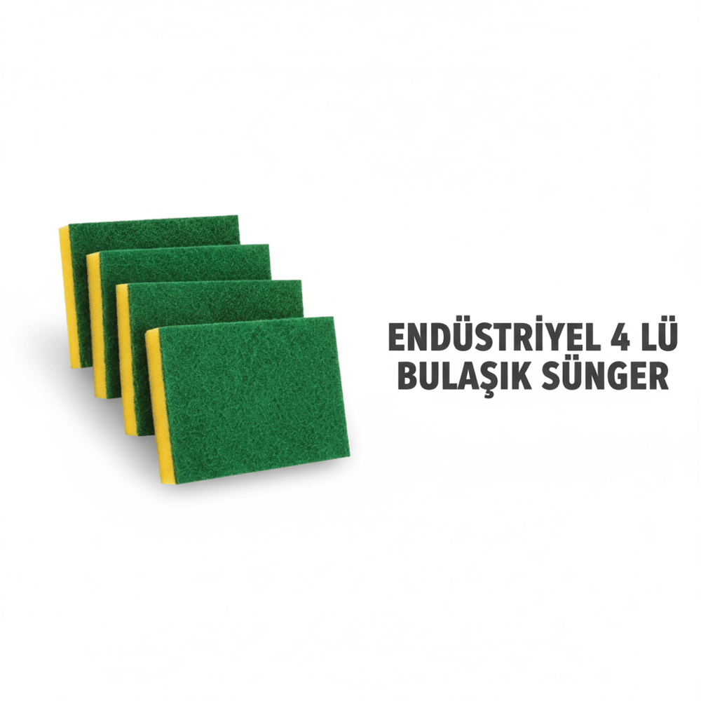 Endüstriyel Bulaşık Sünger 4 Lü