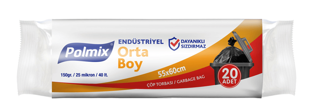 POLMİX ENDÜSTRİYEL ORTA BOY 55*60 CM TEKLİ PAKET