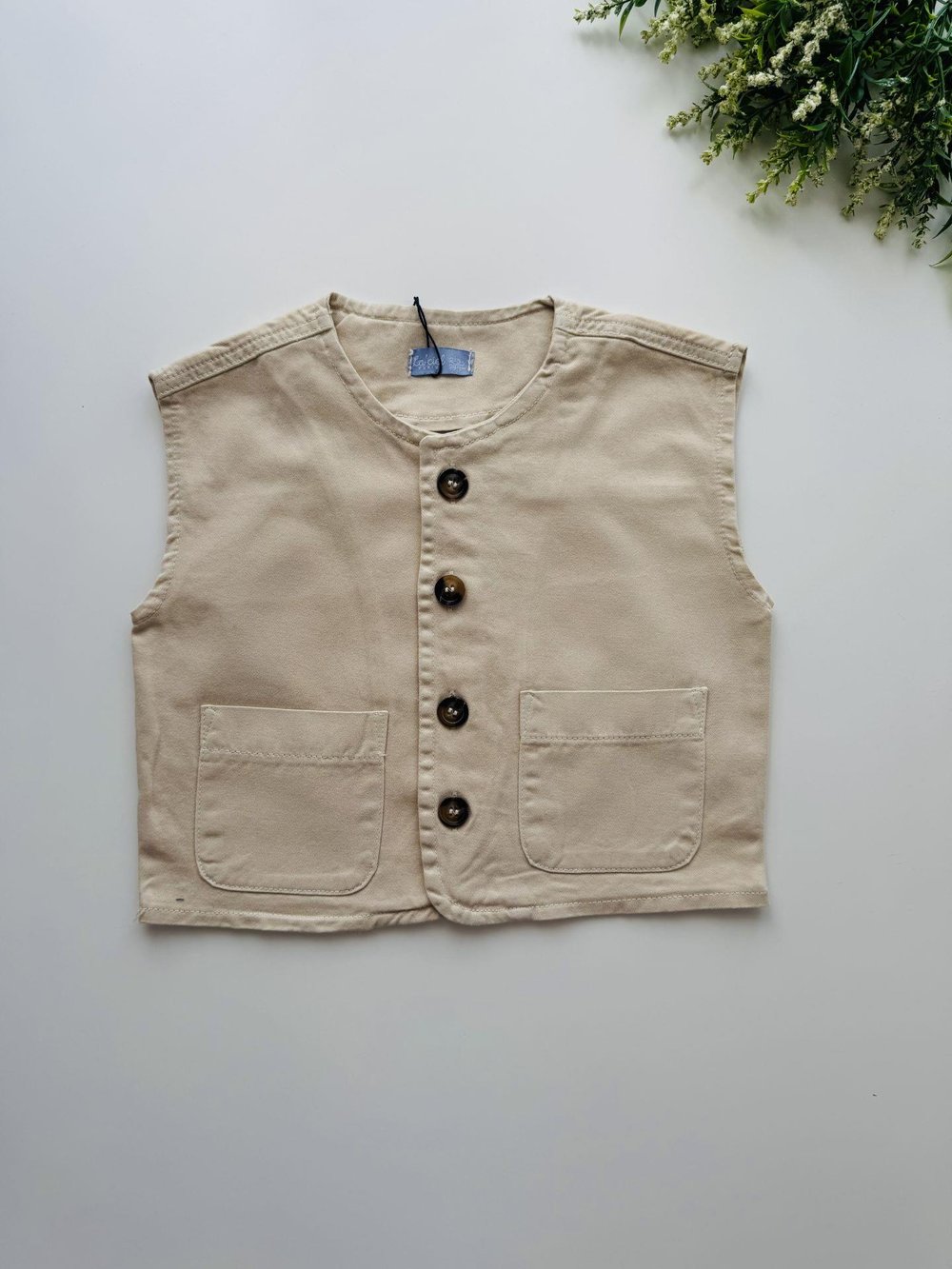 Atlas La’ciel Denim Yelek - Krem