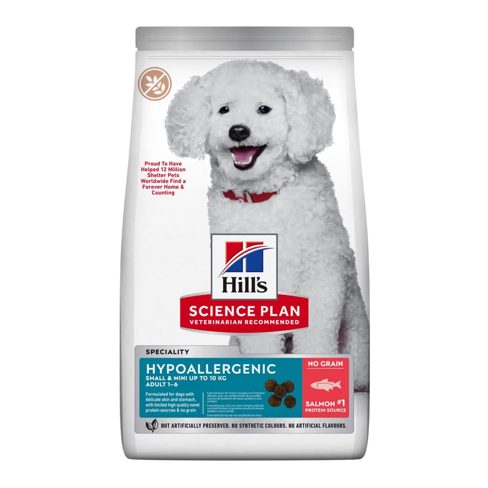 Hills SP Hipoalerjenik Tahılsız Somonlu Küçük ve Mini Irk Yetişkin Köpek Maması 1,5KG