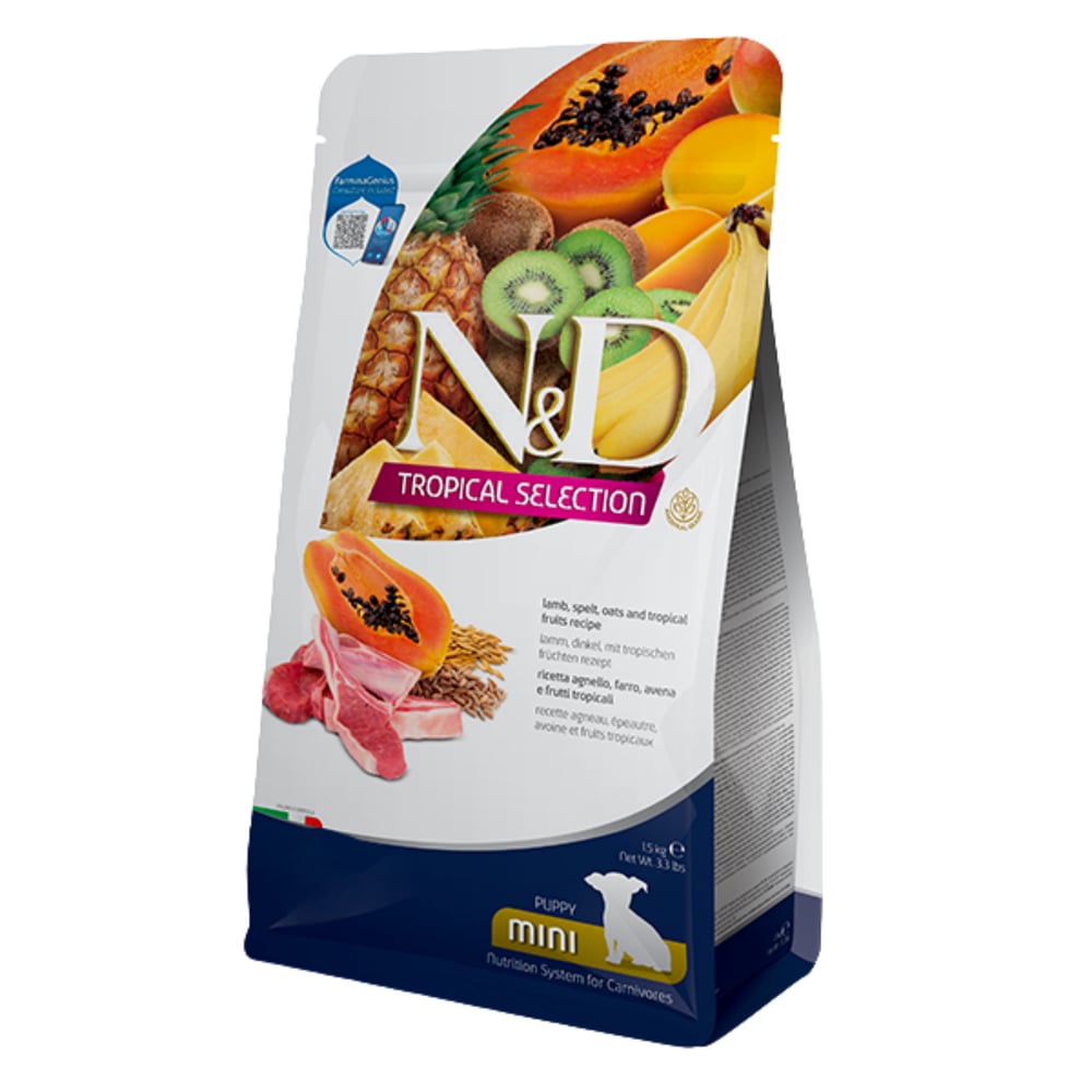 N&D Tropical Kuzu Etli ve Tropikal Meyveli Küçük Irk Yavru Köpek Maması 1.5 kg