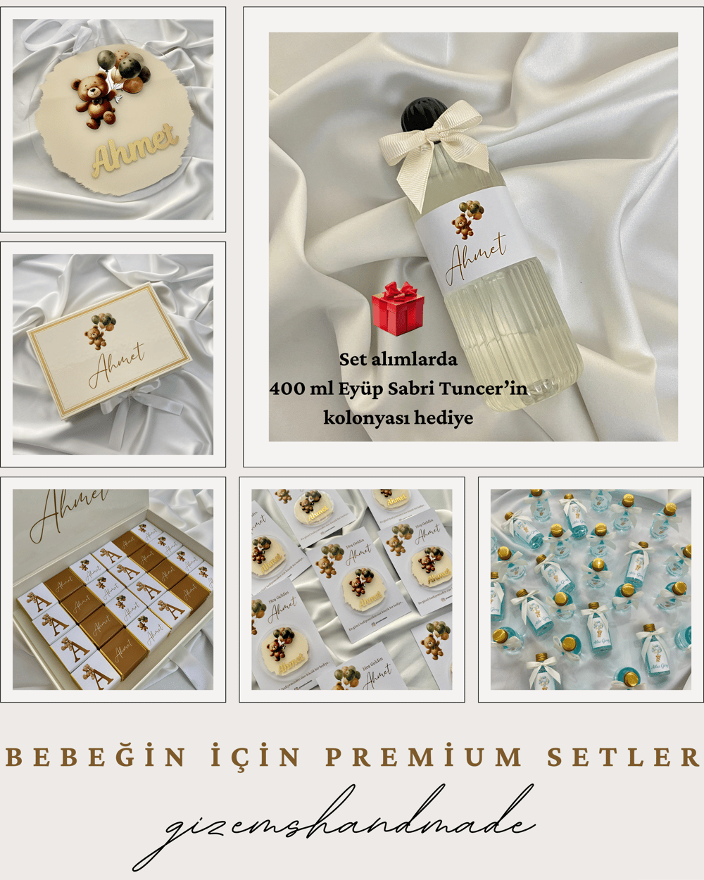 Erkek Bebek Ayıcık Set