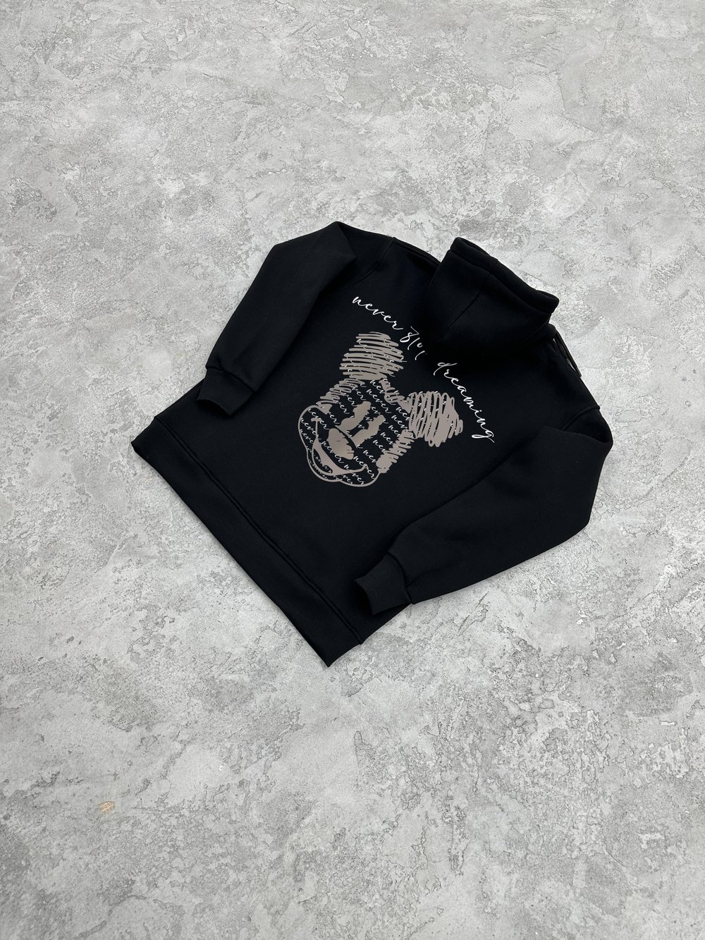 3 İplik Şardonlu MICKEY Sweatshirt - Siyah