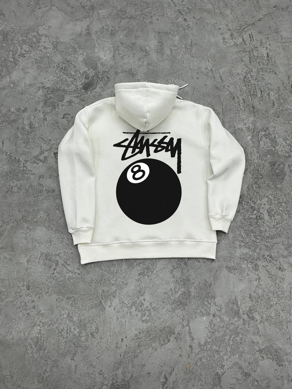 3 İplik Şardonlu STUSSY Sweatshirt - Beyaz