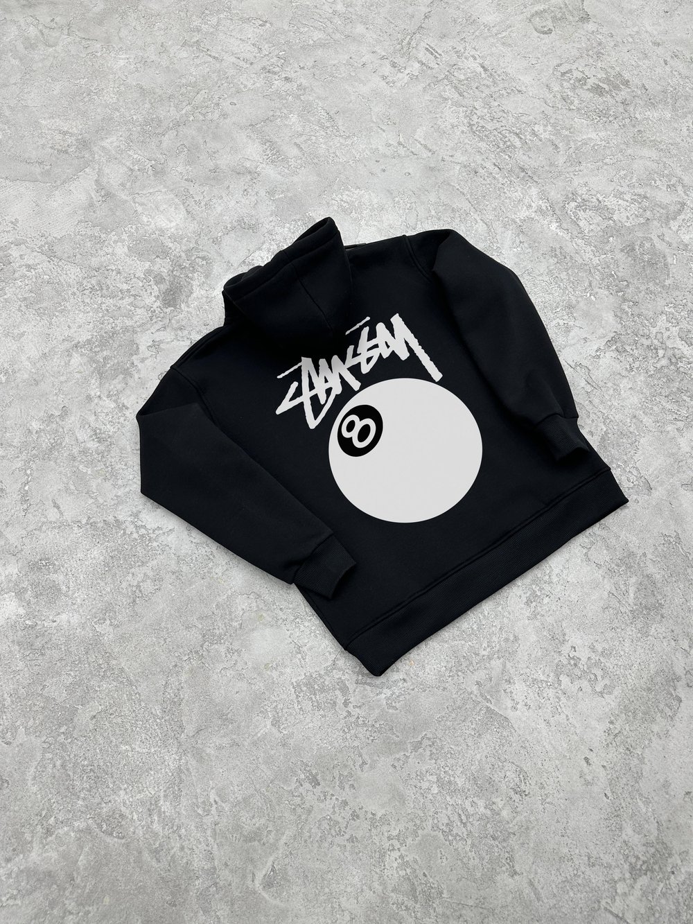 3 İplik Şardonlu STUSSY Sweatshirt - Siyah