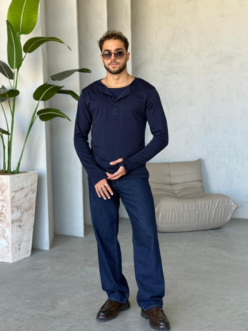 Atlet Detay İnce Sweatshirt Lacivert
