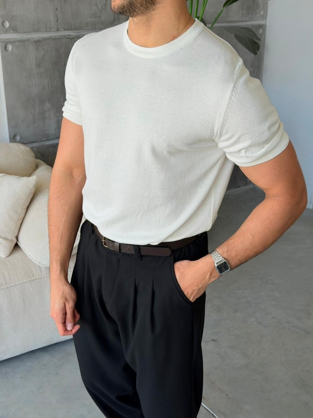 BASIC ÖRME TRİKO M-EKRU