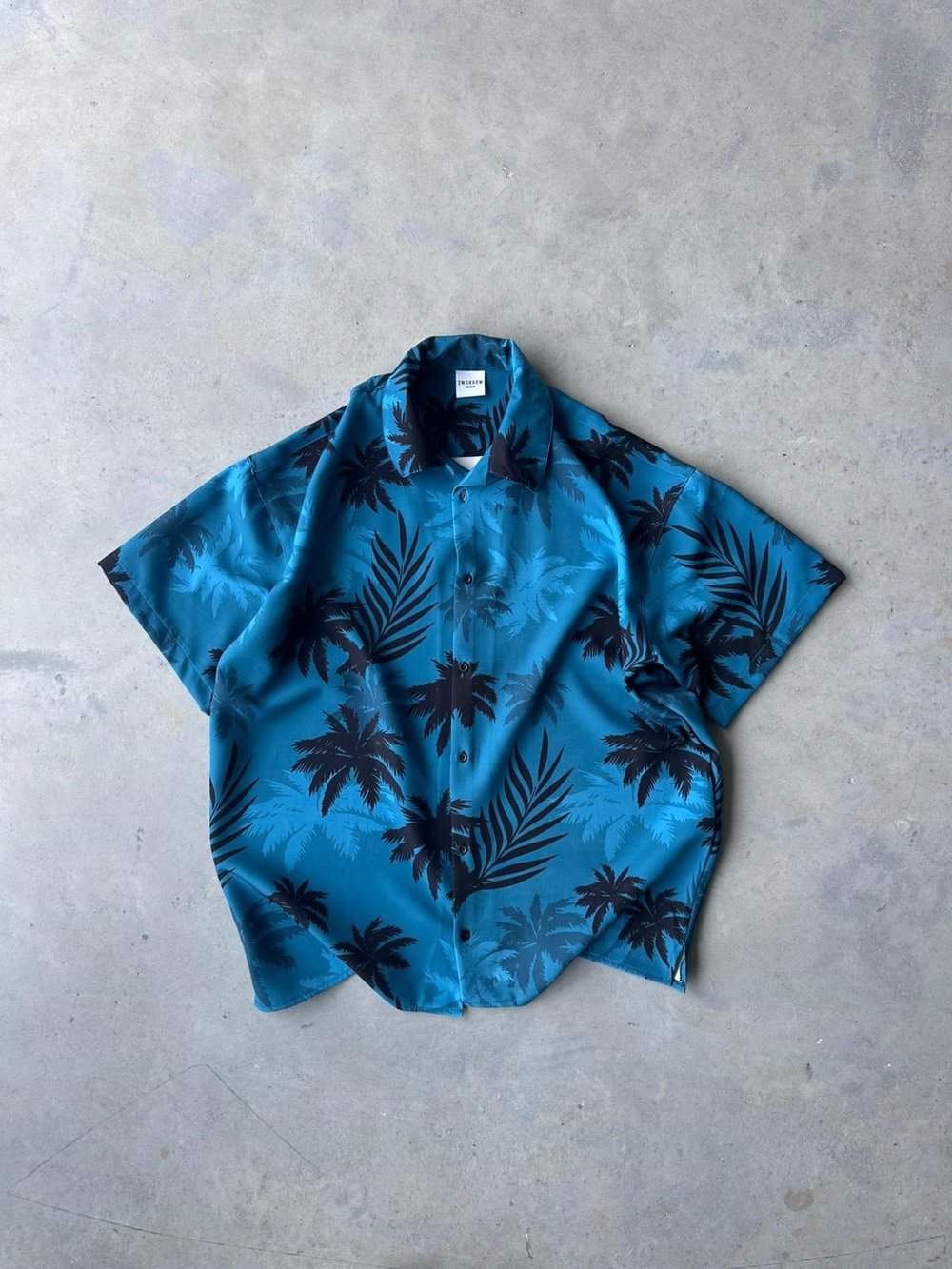 BLUE PALM Desenli Dubble Hürrem Kumaş Oversize Gömlek T
