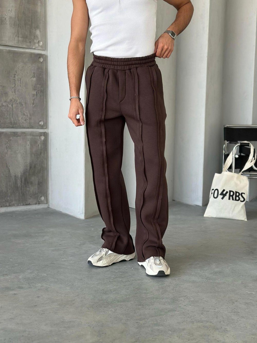EF821 DİKİŞLİ 3 İPLİK BAGGY EŞOFMAN