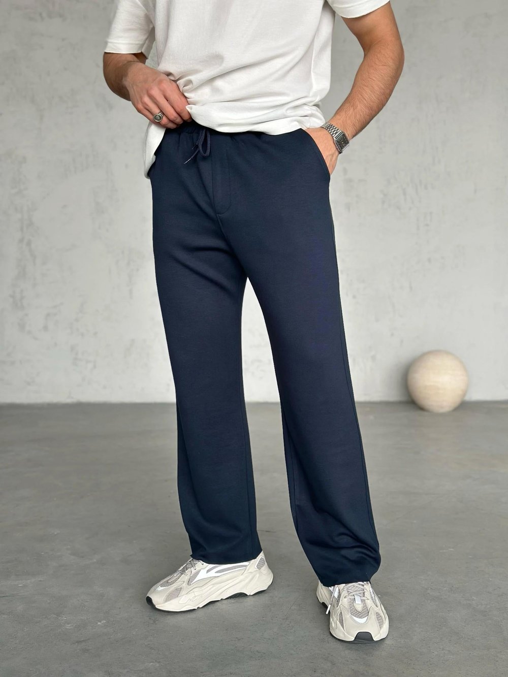 KM1921 Modal Kumaş Jogger Pantolon Lacivert