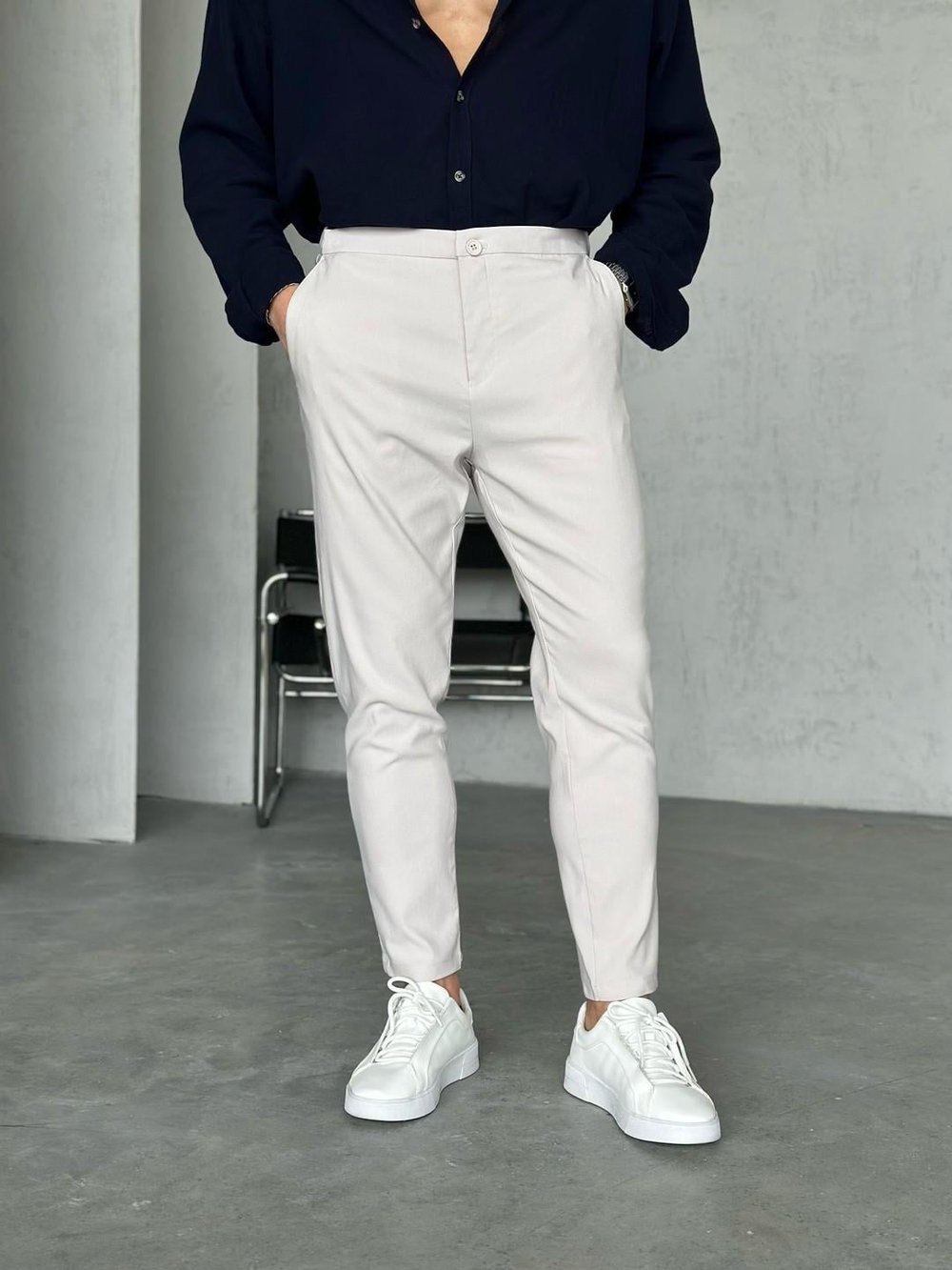 KM50324 jogger kumaş pantolon GRİ W