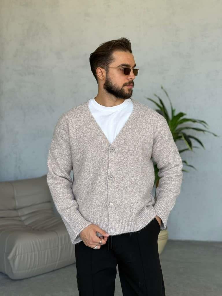 OVERSİZE YÜN HIRKA - Bej