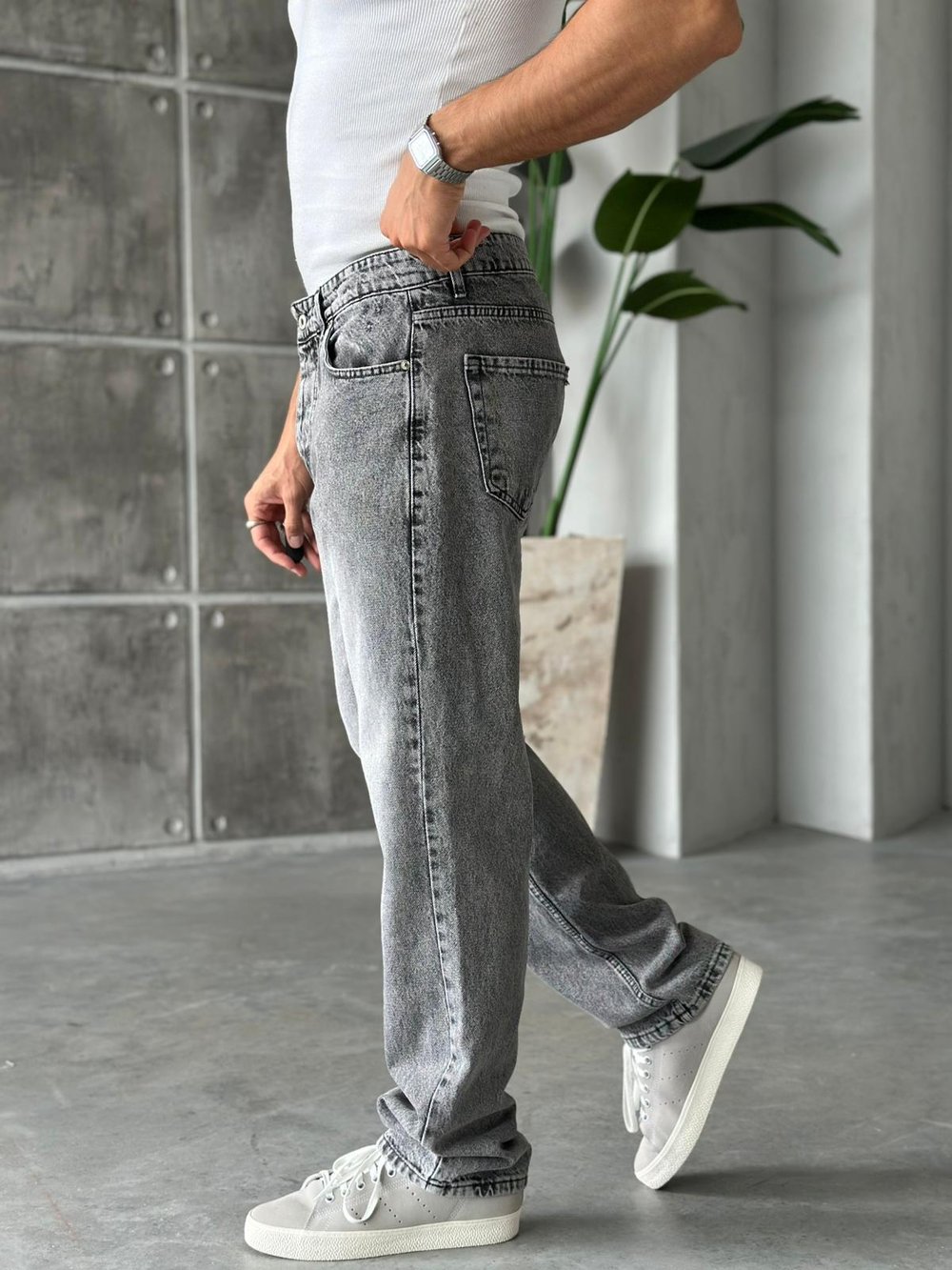 P2507 Füme Baggy Pantolon
