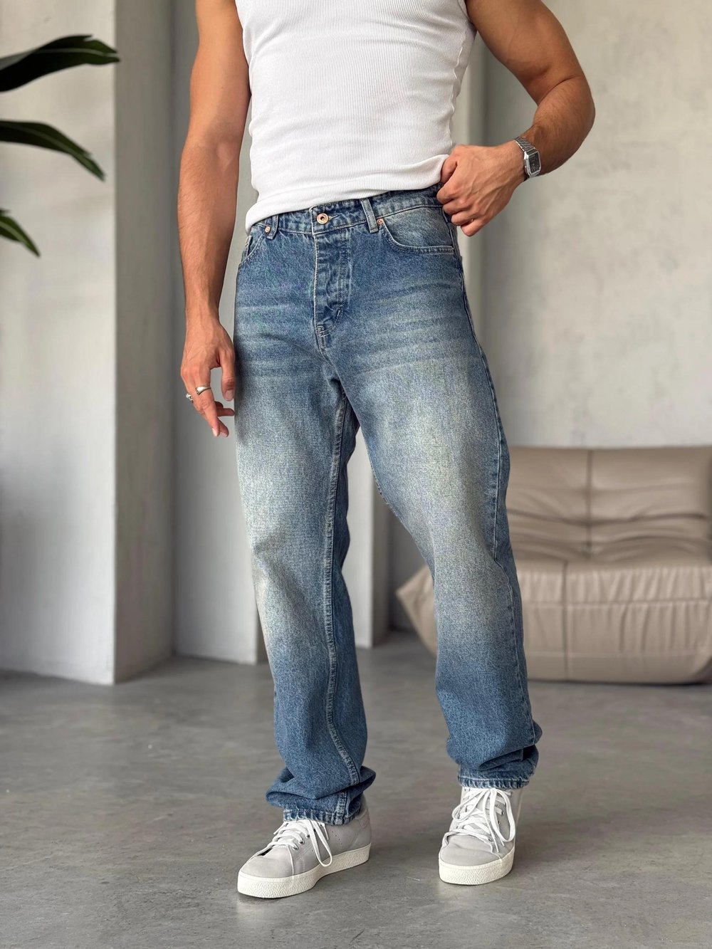 P2513 Efektli Baggy Pantolon