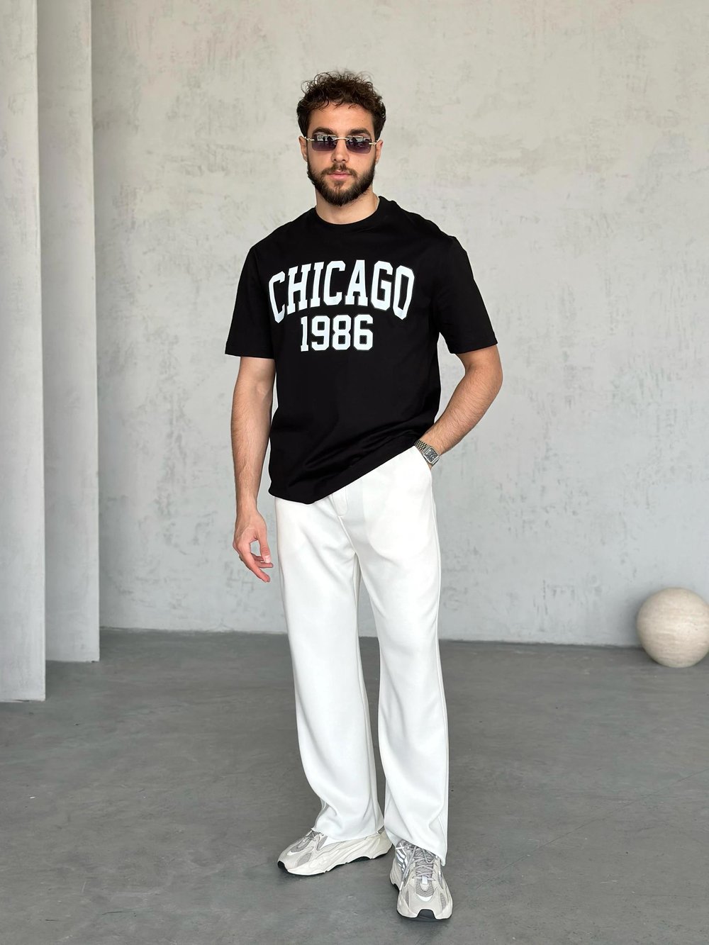 T2000 Chicago T-shirt Siyah