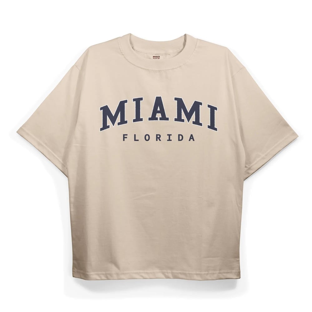 T2022 Miami Baskılı Oversize Tshirt