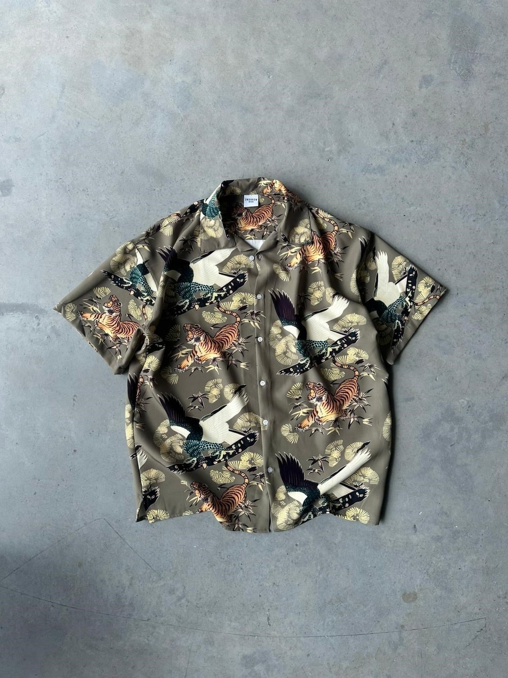 TİGER Desenli Dubble Hürrem Kumaş Oversize Gömlek T