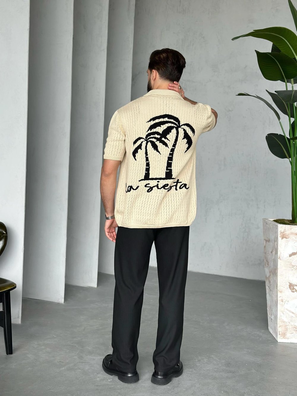 TR1502 La Siesta Örme Triko Krem