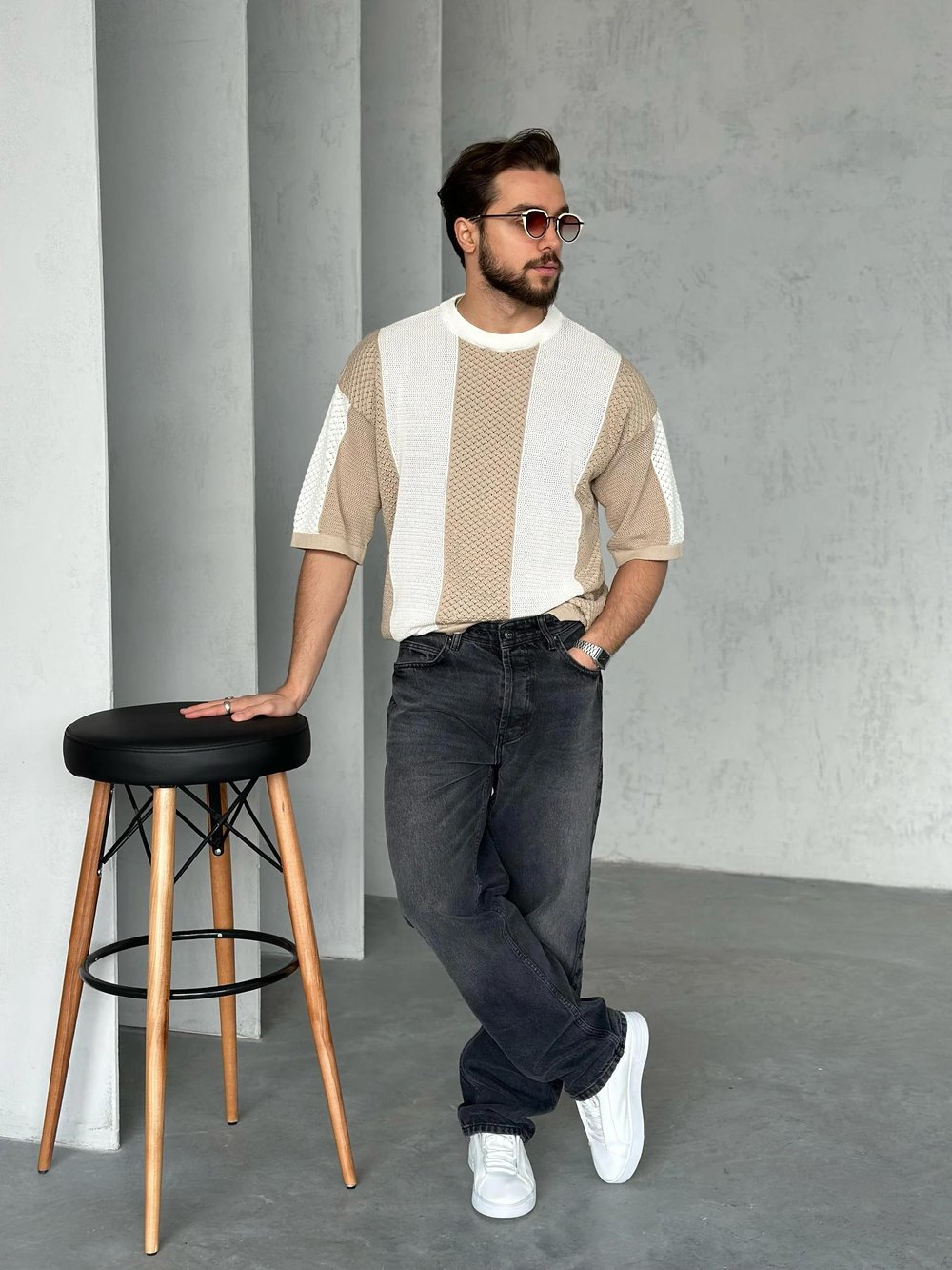 TR4004 Oversize Triko T-shirt KAHVE G