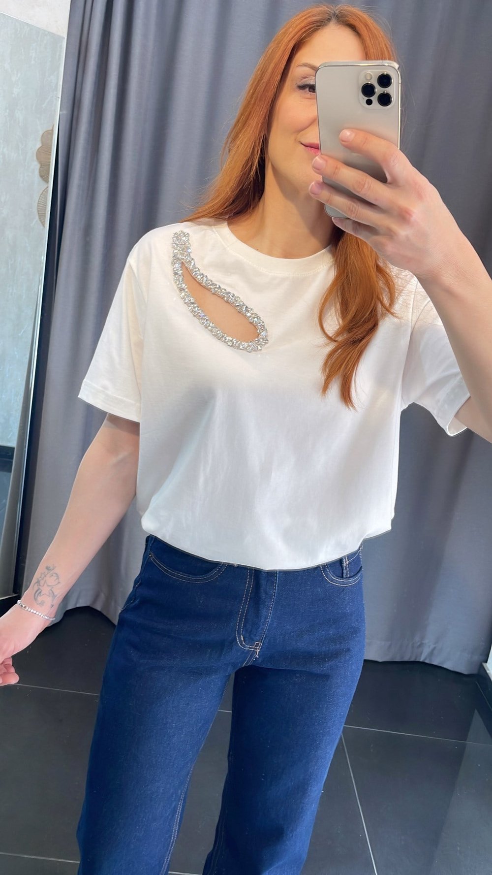 Damla Taşlı Tshirt