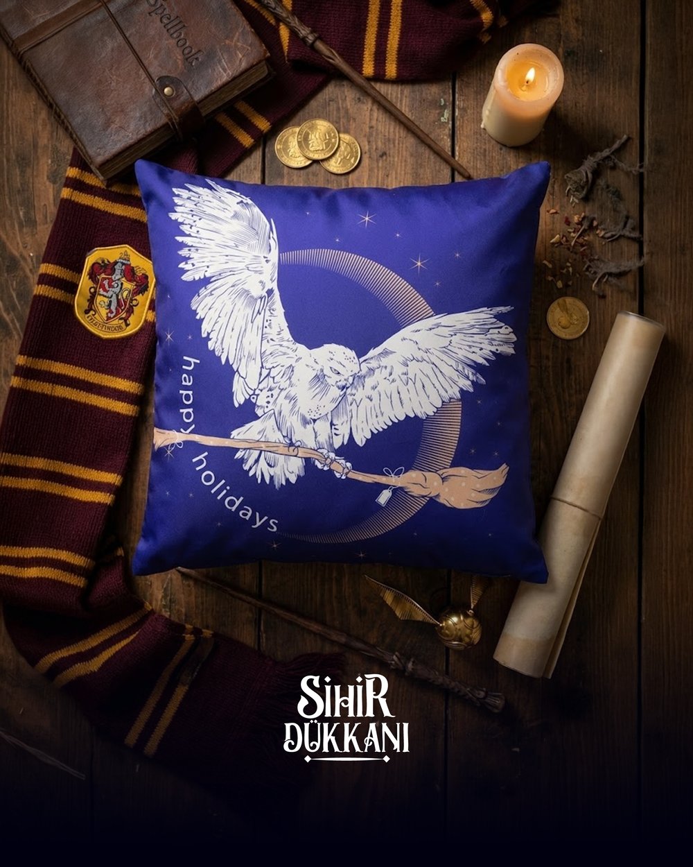 Harry Potter Hedwig Yastık
