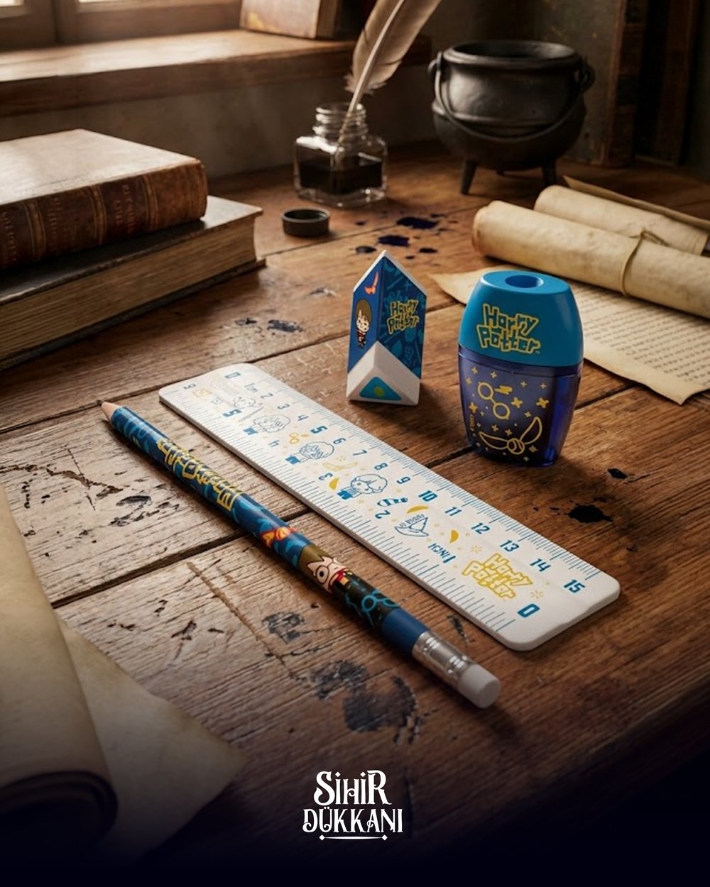 Harry Potter Kırtasiye Seti – 4 Parça