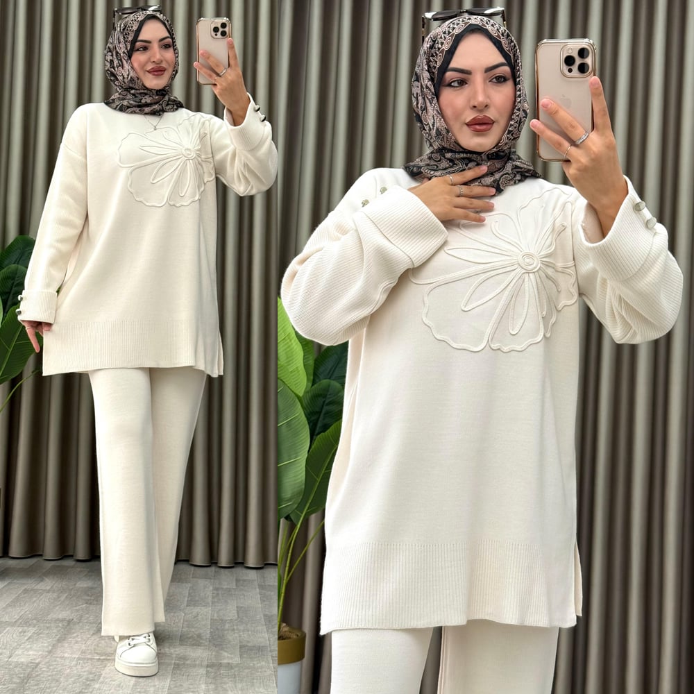 Efnan Triko Takım / Ekru
